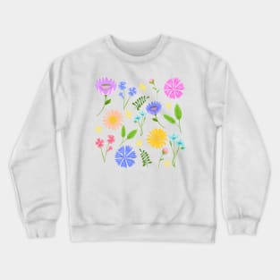 Wild flowers print Crewneck Sweatshirt